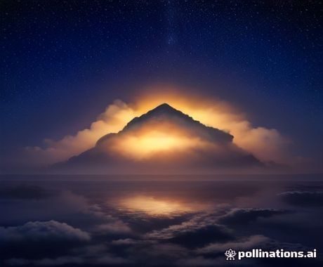 缘之空经典场景插图，两个人物在夜空下相对而坐，繁星点缀的深蓝色天幕与温暖的篝火光芒形成强烈的情感对比