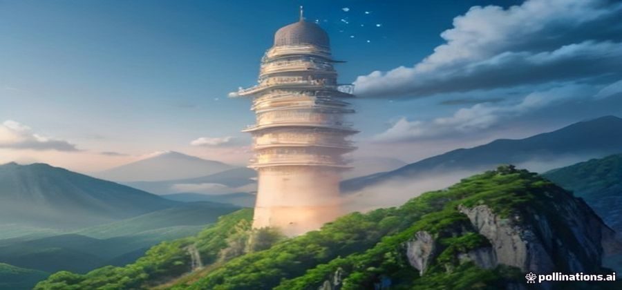 缘之空视觉小说经典场景，暖橙色夕阳余晖中两个身影相依而立，远处山峦层叠，画面充满命运感与禁断情感的张力